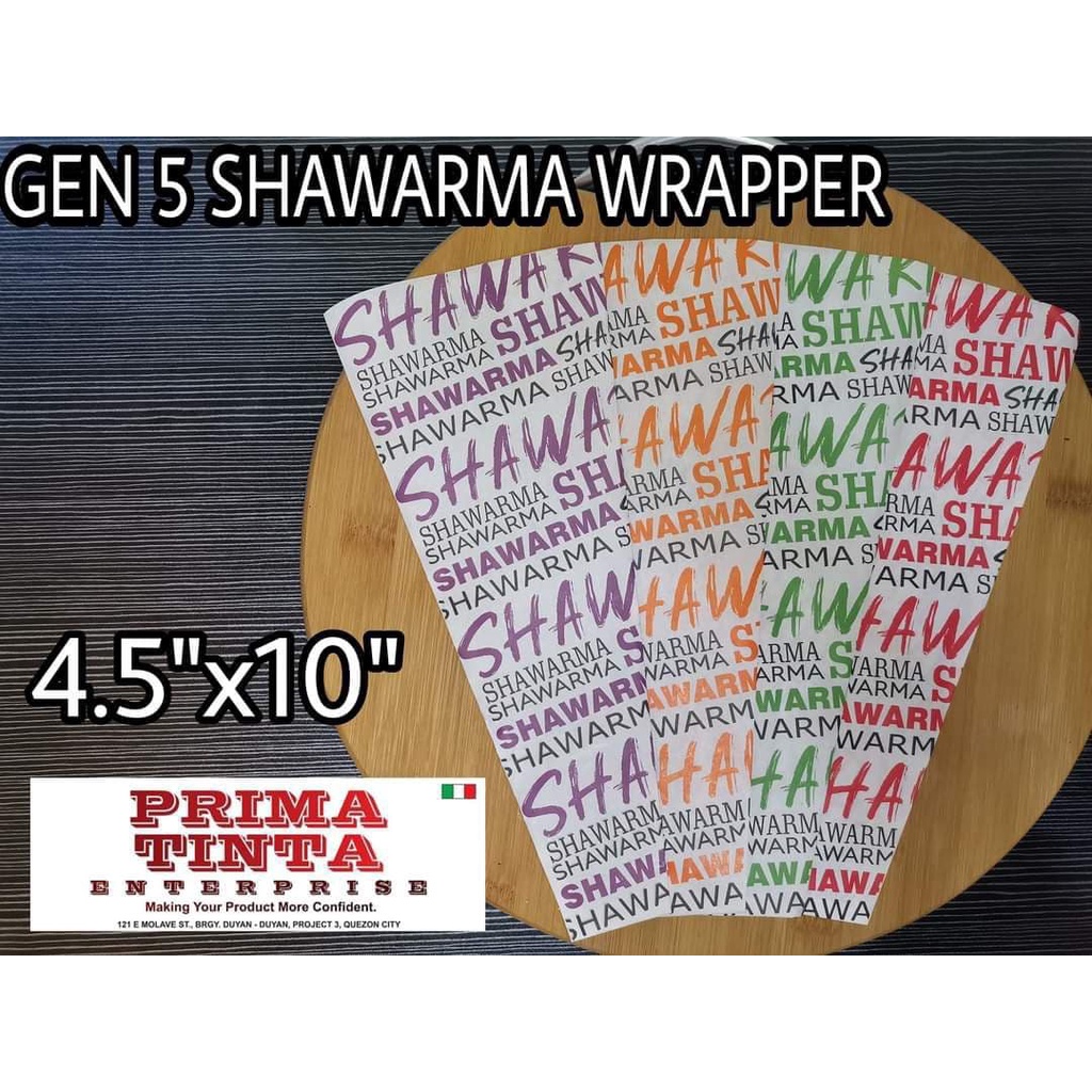 SHAWARMA WRAPPER GEN 5 (100 PCS) GREASEPROOF PAPER | Shopee Philippines