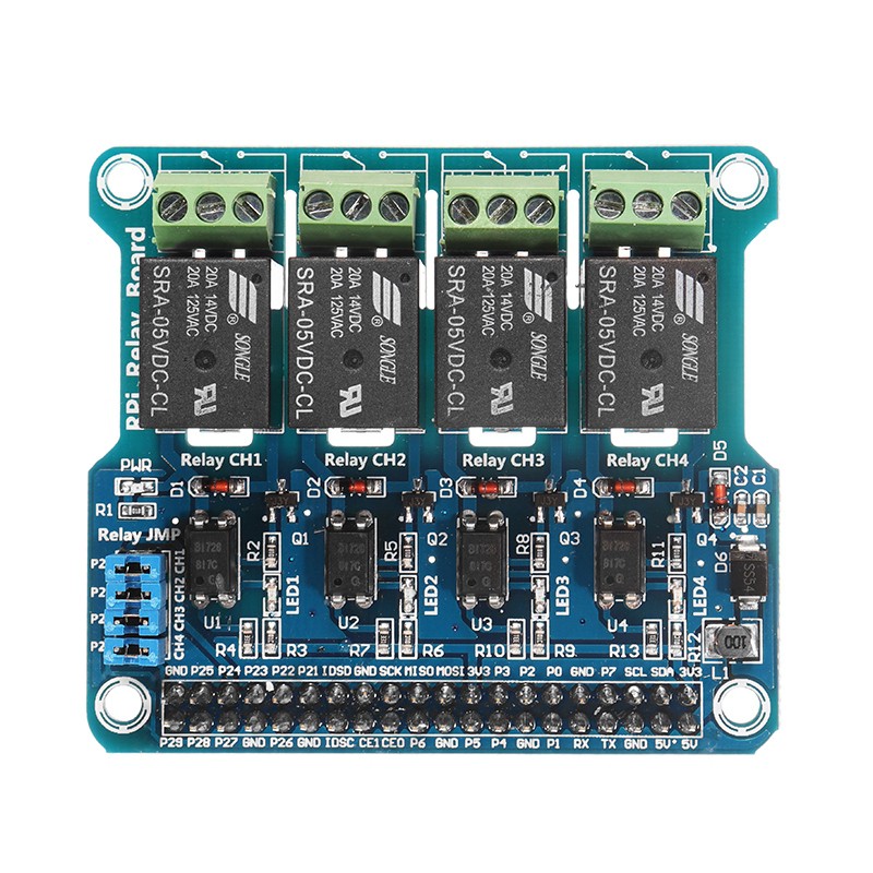 OkayWorld 5A 4 Channel Compatible 40Pin Relay Board For Raspberry Pi ...