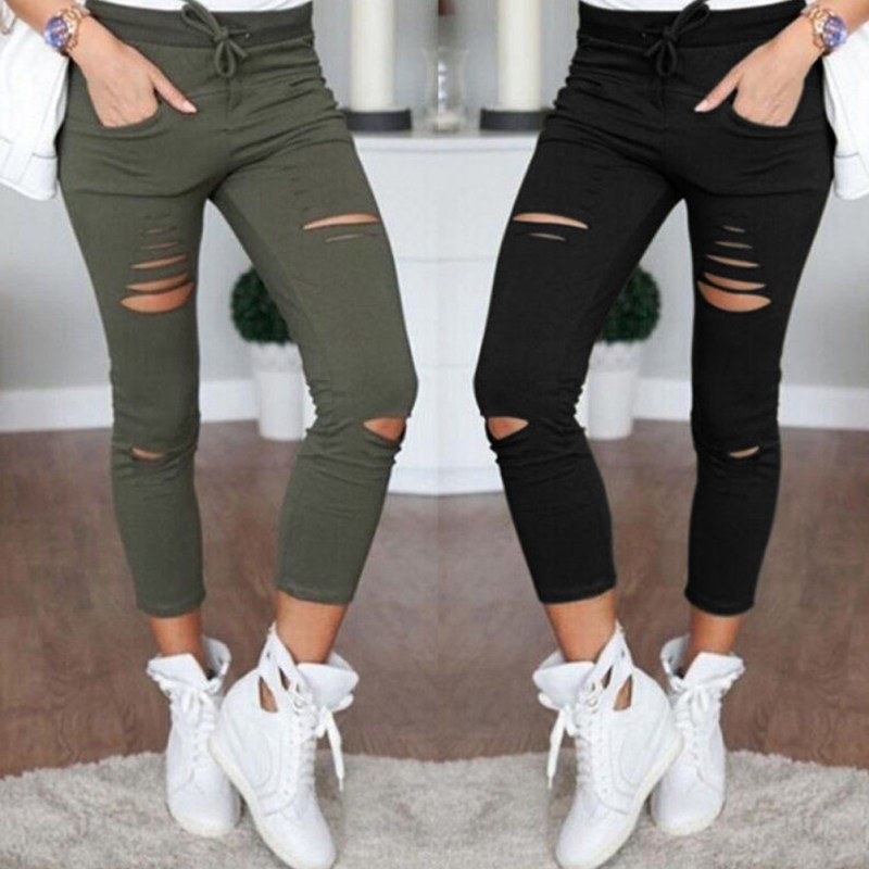 womens high waisted skinny trousers