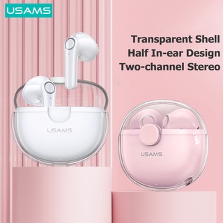 Usams Tws Transparent Bluetooth Headset Wireless 5.1 Stereo Binaural Touch Noise Cancelling Gaming