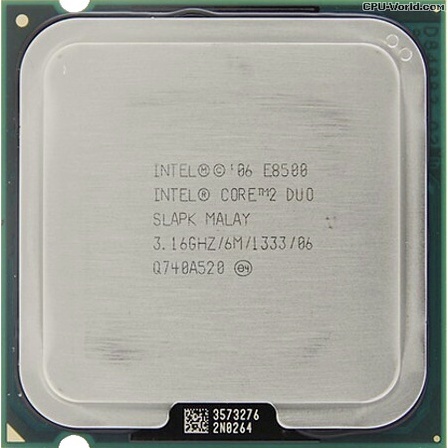 INTEL CORE 2 DUO SLB9K SLAPK E8500 3.16GHZ 6M 1333 LGA775 CPU PROCESSOR 