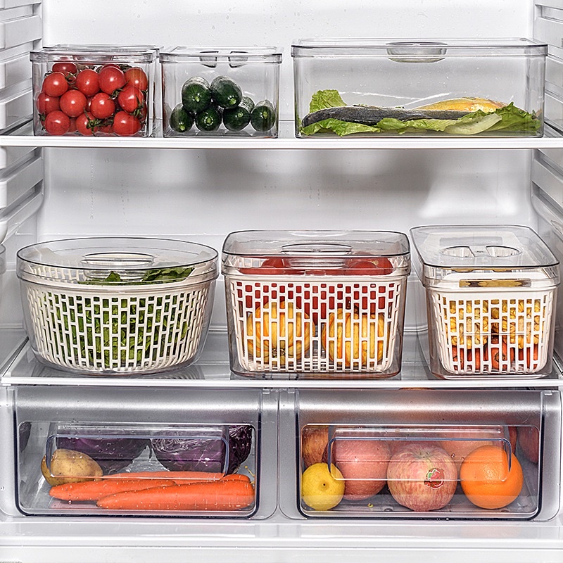 Multi-purpose Plastic Fruit And Vegetable Container In The Refrigerator ...