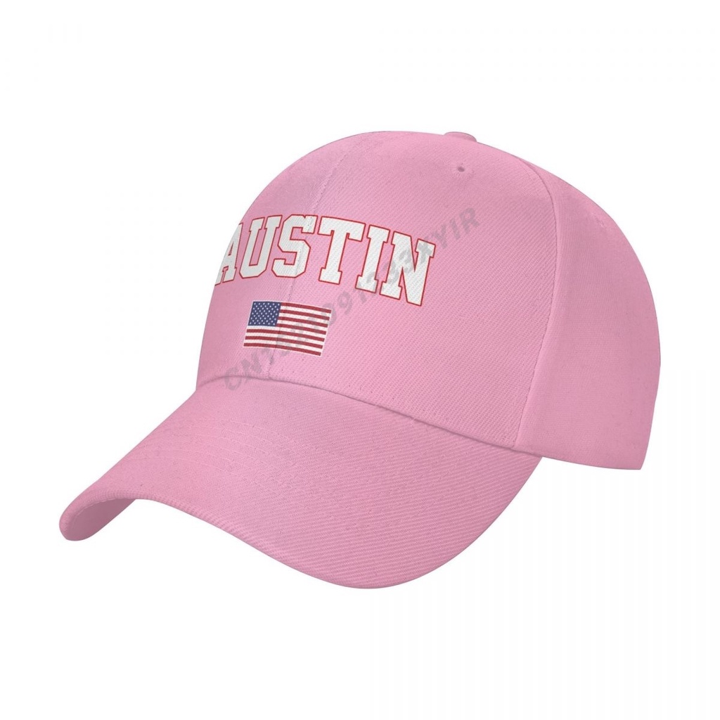 Classic and unique Baseball Cap Austin America Flag USA United States City Wild Sun Shade Peaked Adjustable Outdoor Caps 300278