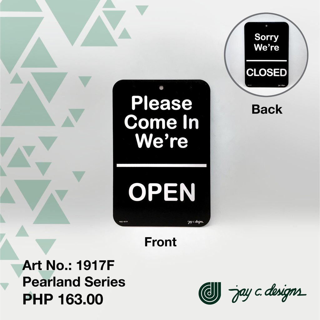 Jay c designs acrylic sign open and closed signage 1917 shopee
