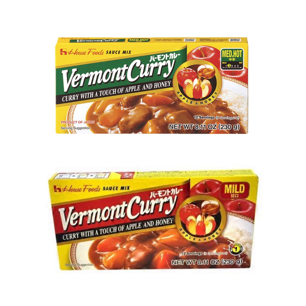 House Foods Vermont Curry Curry With A Touch Of Apple And Honey Med Hot