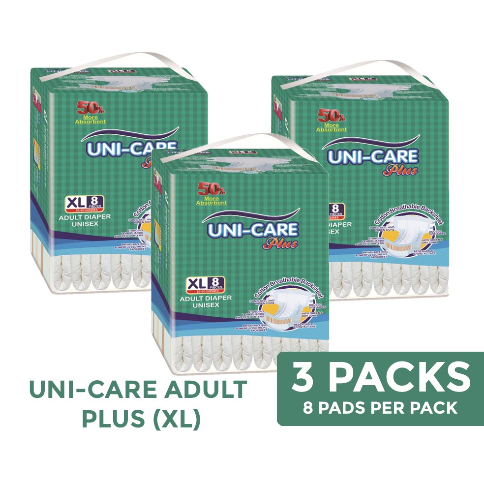 Unicare Adult Diaper 8's pack of 3 (XL) Shopee Philippines