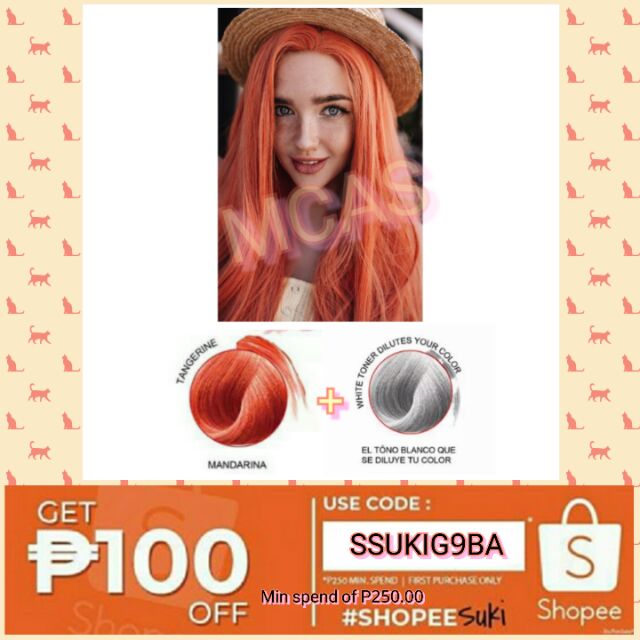Pastel Orange Hair Color 180ml X 2 Ammonia Free Peroxide Free