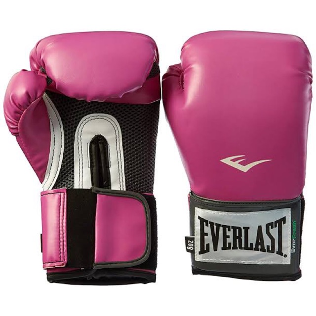 pink sparring gloves