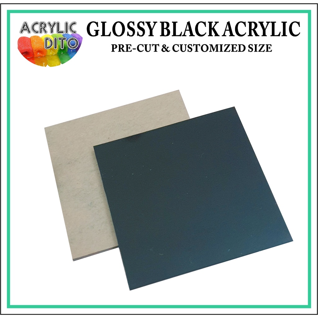 Glossy Black Acrylic Sheet Precut Pre Cut Acrylic Sheets Plastic Glass