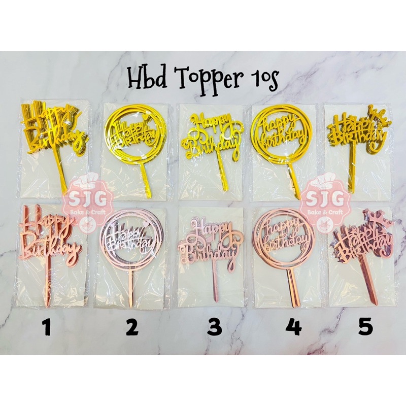 10 pcs acrylic cake toppers merry christmas happy birthday party needs