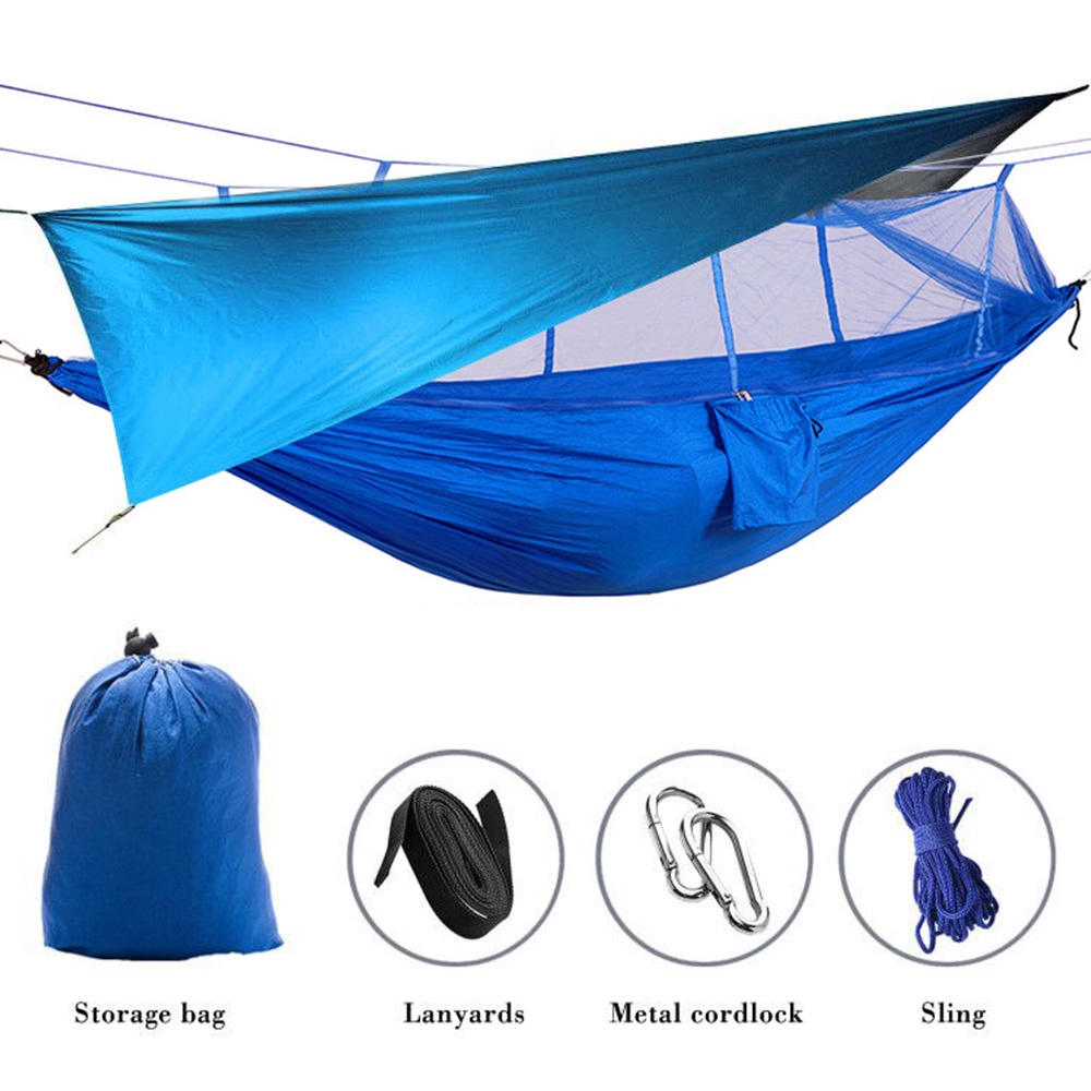 Tent Hammock With Mosquito Net Heavy Duty Fabric Hanging Bed Outdoor