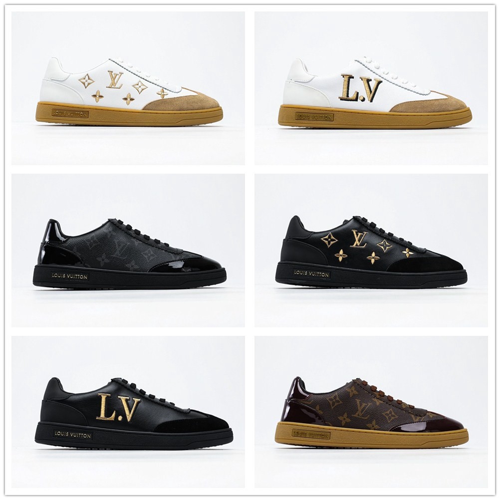 louis vuitton black and gold sneakers
