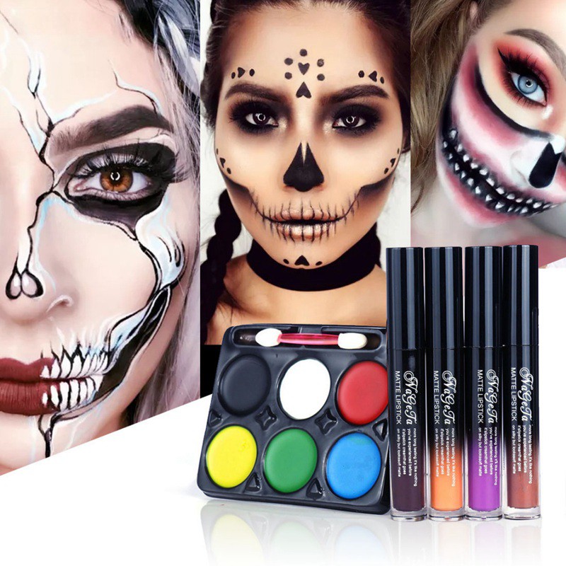 Halloween Makeup Set Facial Makeup Matte Lip Gloss Longlasting