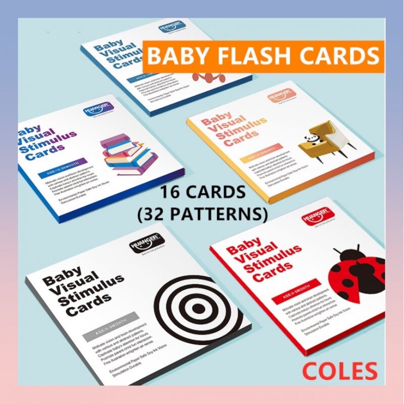 Montessori Baby Flash Card Baby Visual Stimulus Cards 036 Months Vision Cards Early Learning