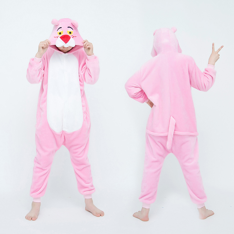 Kids Pink Panther Kigurumi Pajamas for Girls Winter Soft Jumpsuit Loose  Anime Cartoon Costume Cute Animal Pajamas | Shopee Philippines