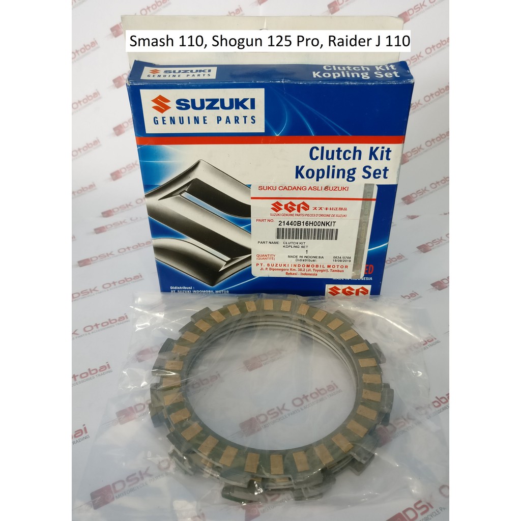 Clutch Lining (Genuine) for Raider J 110/Smash 110/115/Shogun 125 (1set/4pcs) (Made in Indonesia