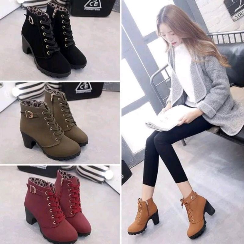 Preloved women korean boots (Korean boots for women) Shopee Philippines