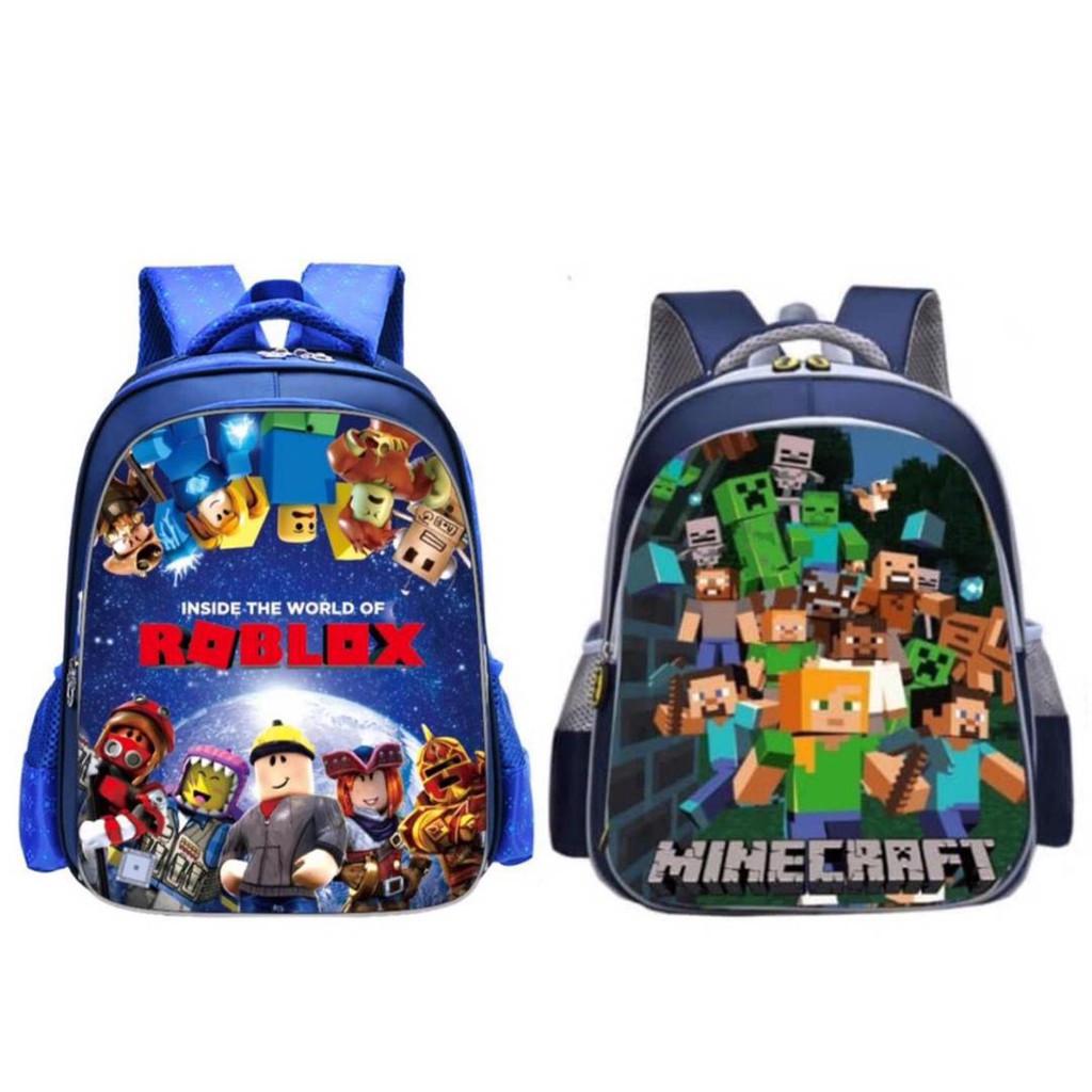 Roblox Minecraft primary school bag kindergarten backpack boys kids ...