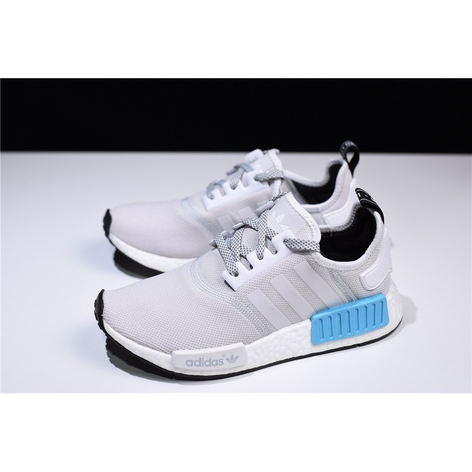 adidas nmd mens white and blue