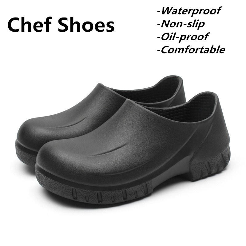 Chef Shoes Waterproof and Non-slip Kitchen Hotel Work Shoes Oil-proof ...