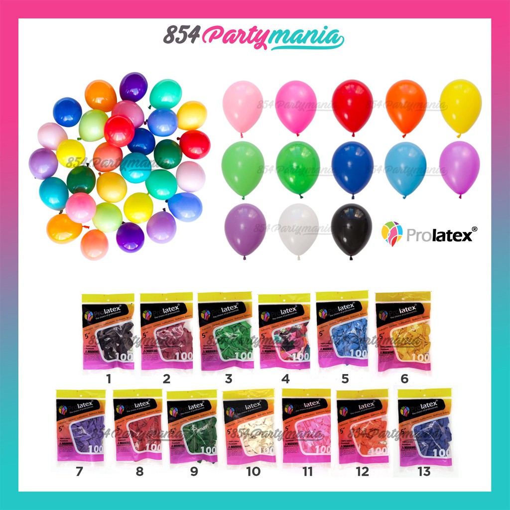 100pcs 5 inch Standard Balloons Prolatex Balloons Party Decor Balloon