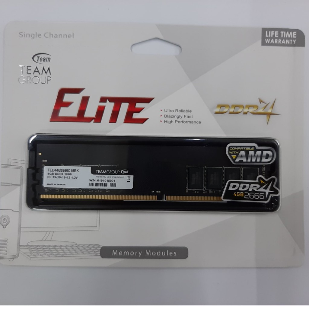Team Elite 4GB DDR4 2666 Desktop Memory | Shopee Philippines