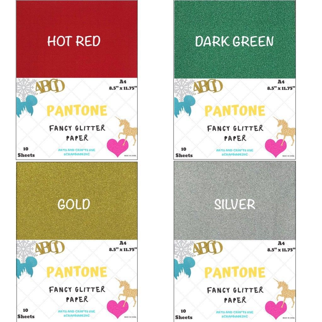 Pantone Fancy Glitter Sticker Paper Single Color [A4 Size/10 Sheets] Shopee Philippines