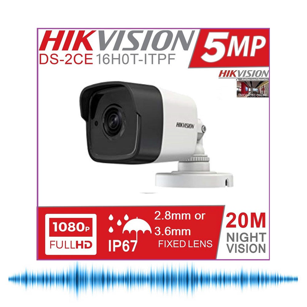 DS-2CE16H0T-ITPF 2.8mm LENS 5MP DWDR DOME CAMERA 4-IN-1 HIKVISION ...