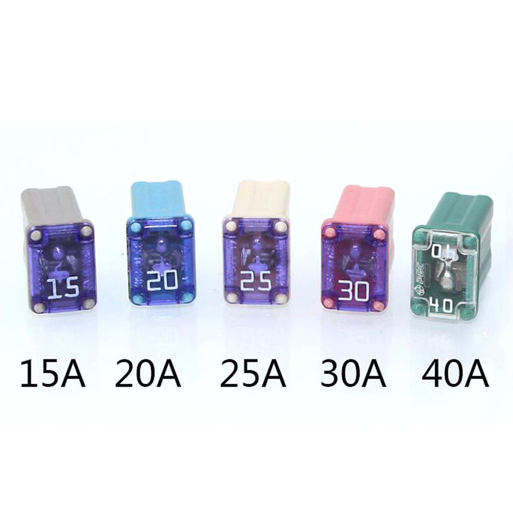 1PC PEC 15A 20A 25A 30A 40A Rectangle Car Fuse Square Auto FuseTube for