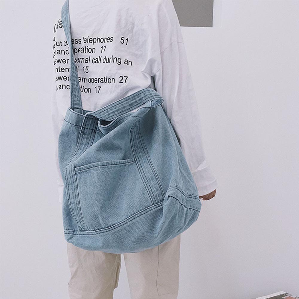 denim messenger bag