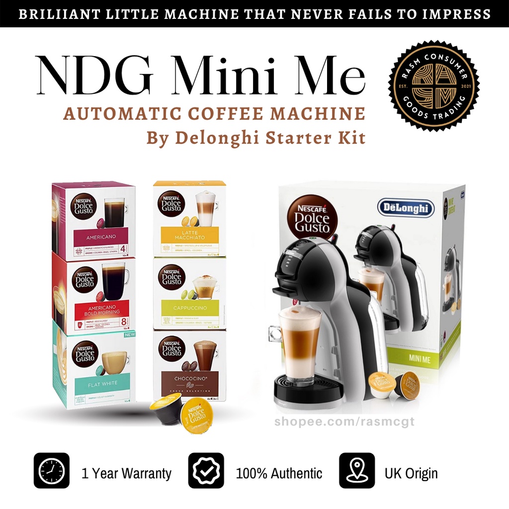 NESCAFE Dolce Gusto Mini Me Automatic Coffee Machine Starter Kit