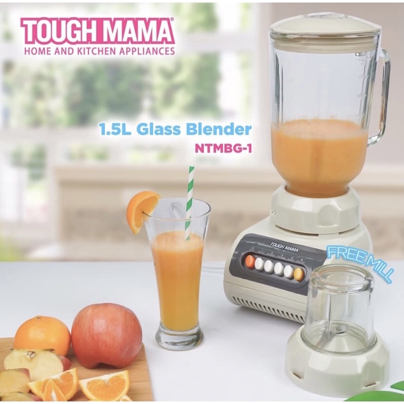 Tough Mama NTMBG1 1.5L Glass Blender with free miller (WHITE) Shopee Philippines