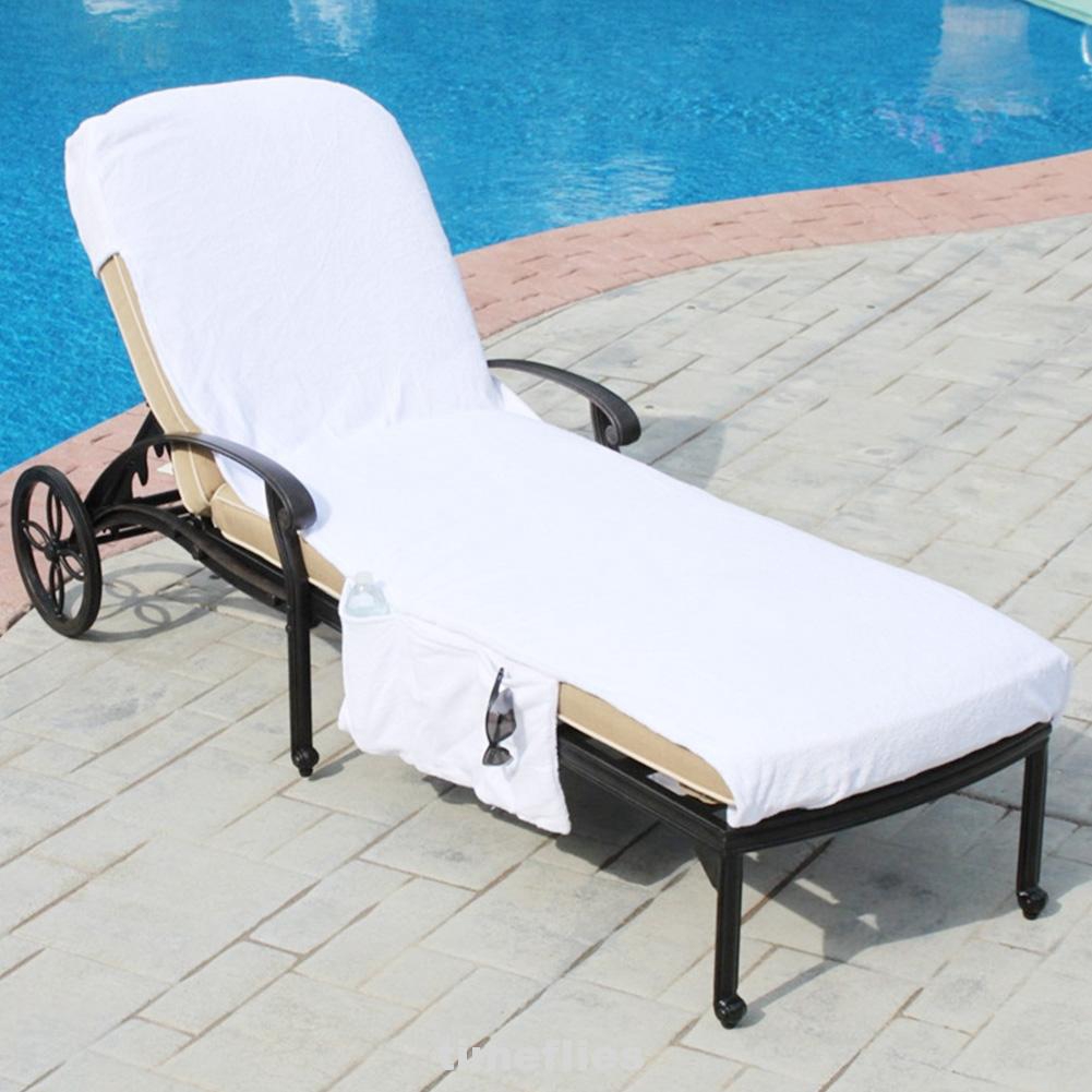 lounge chair cover with pockets
