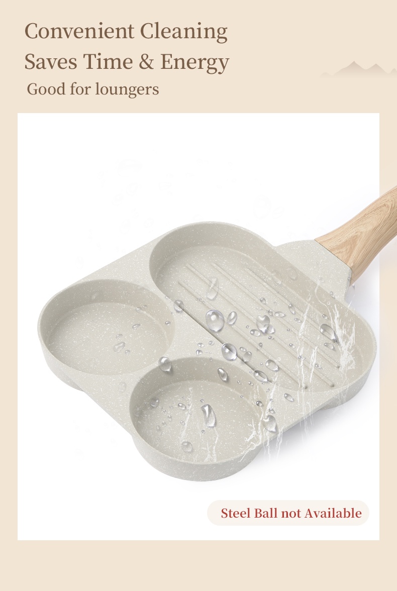 Carote Nonstick Frying Pan Egg Burger&Steak 3in1 Multifunctional Kawali