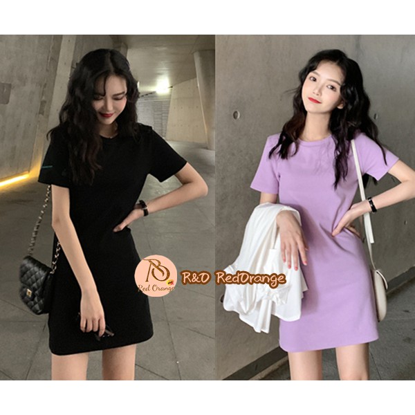 R\u0026O Korean Style Plain Cotton Spandex casual dress 6624 | Shopee Philippines