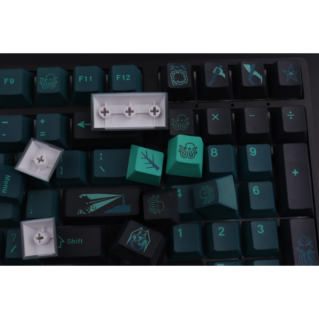 GMK Horror abyss PBT Keycap, 136 Keys keycaps Cherry Profile DYE-SUB ...