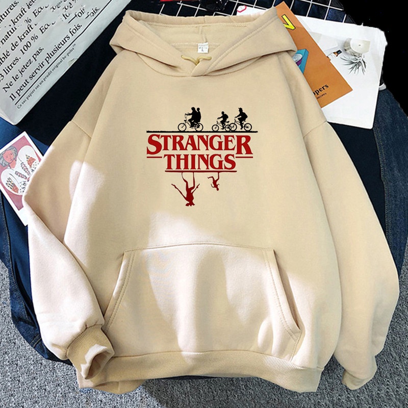 Stranger Things Couple Letter Print Hoodie Autumn Winter Student Unisex  Casual Solid Color Long Sleeve Sweatshirt | Shopee Philippines