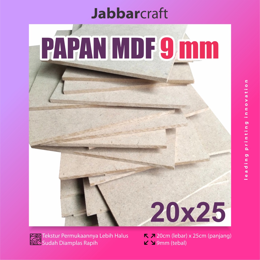 Mdf Wood BOARD / MDF BOARD Thick Size 9mm 20 cm x 25 cm Shopee