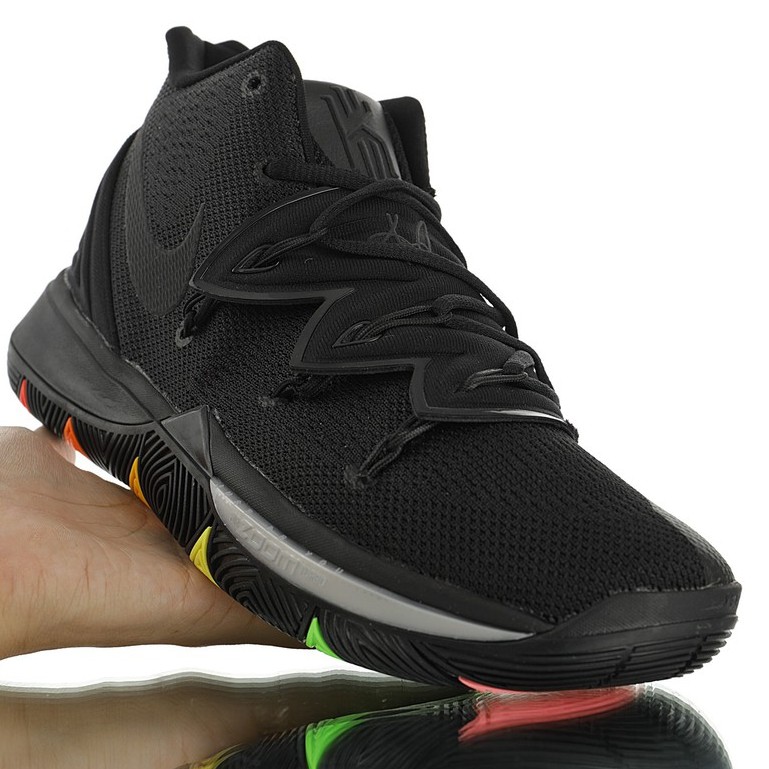 kyrie 5 black and rainbow