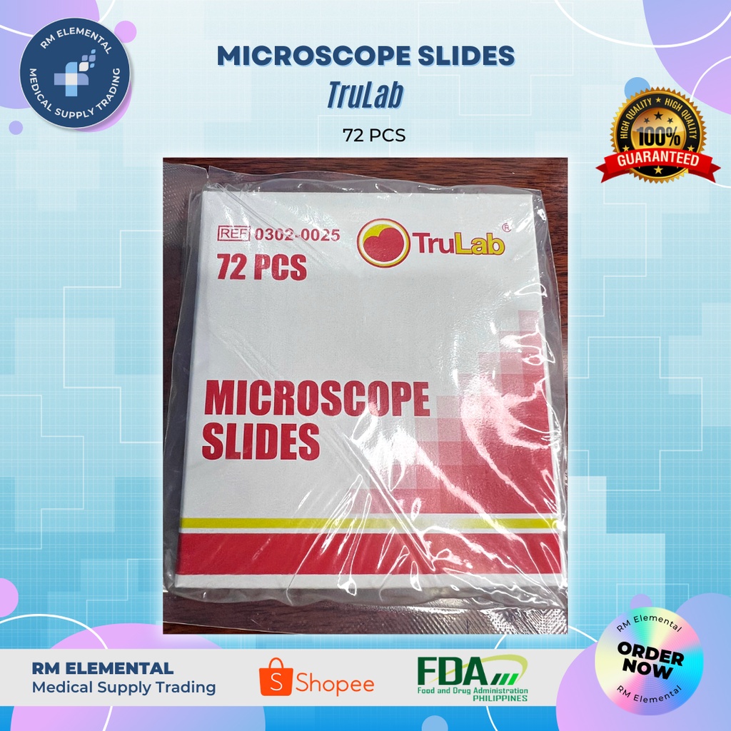 Microscope Glass Slides Ground edges (TruLab) 72 pcs Shopee Philippines
