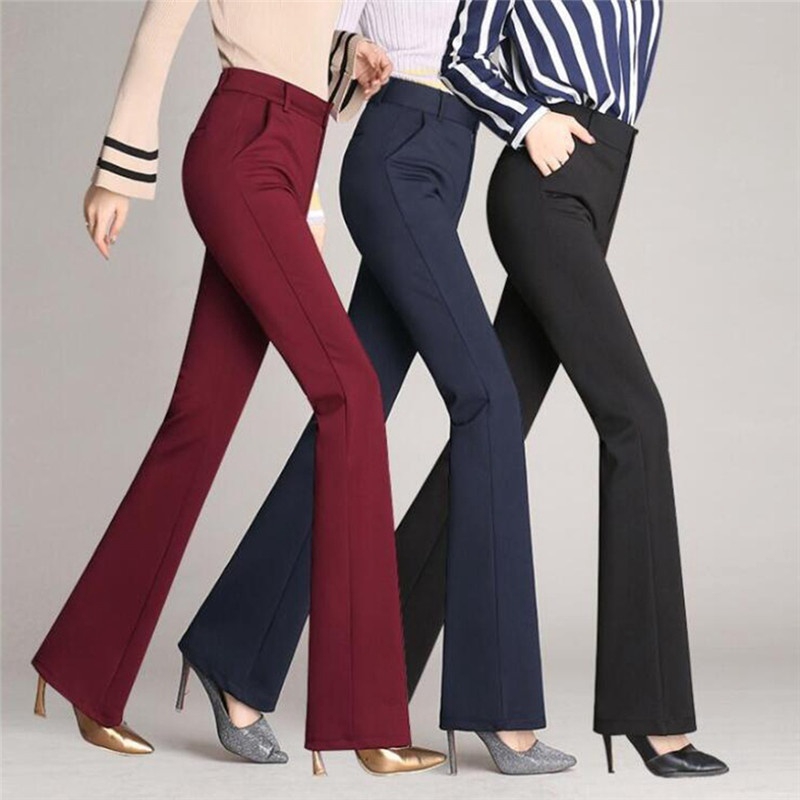 wide leg office trousers