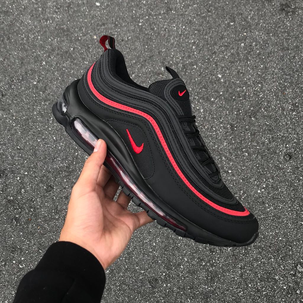 black and red nike 97s
