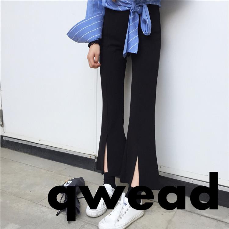 flared pants with split