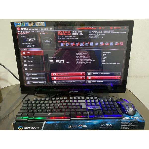 All in one PC Viewpaker Ryzen 3, i5 7th Generation AOC 24 inches