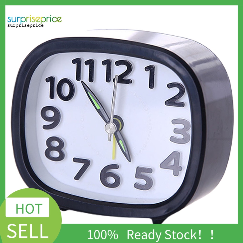SPA Plastic Table Clock Portable Silent Desktop Analog Clock Widely Applied for Daily Use