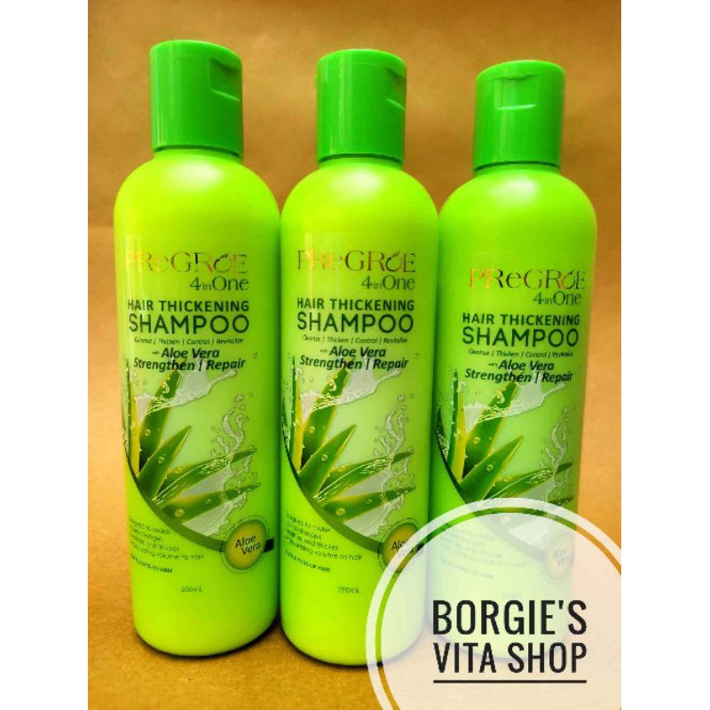 Pregroe 250mL Hair Thickening Shampoo/Conditioner with Aloe Vera | Shopee  Philippines
