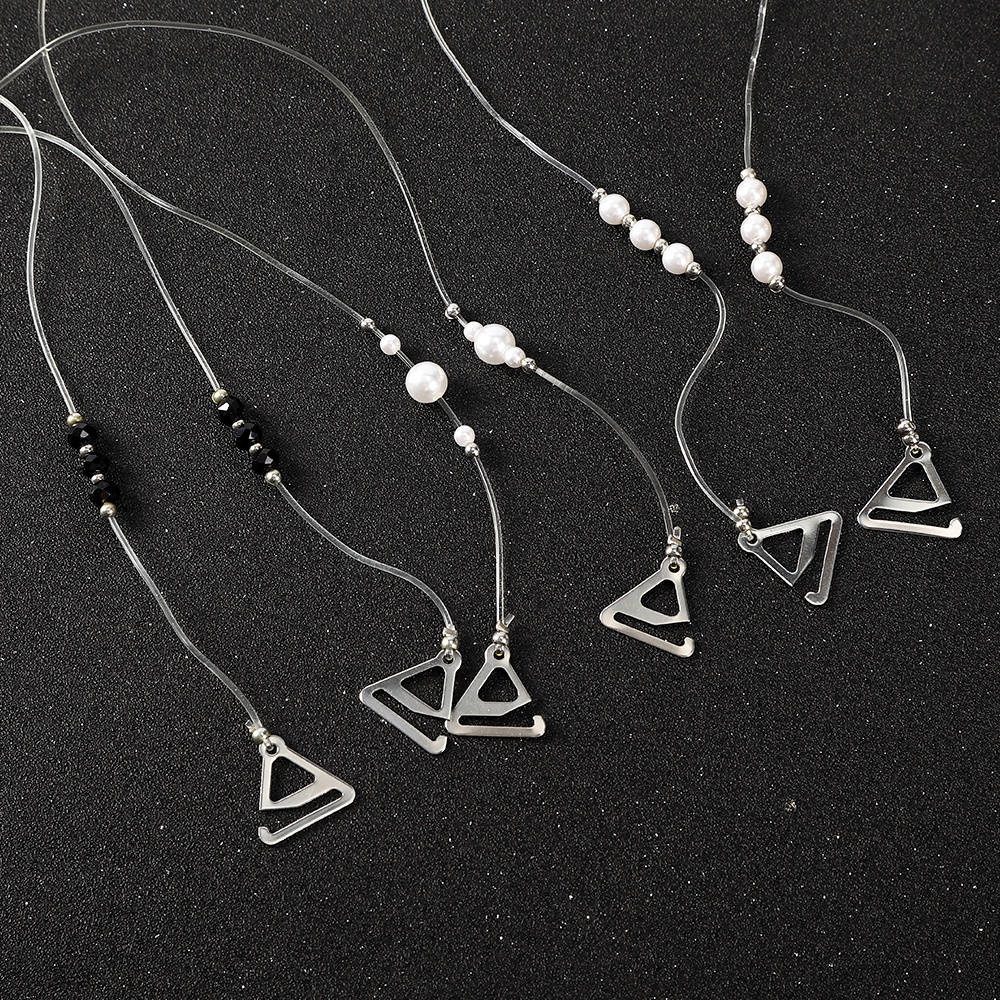 LEVAO Women's Transparent Invisible Shoulder Strap Pearl Thin Bra