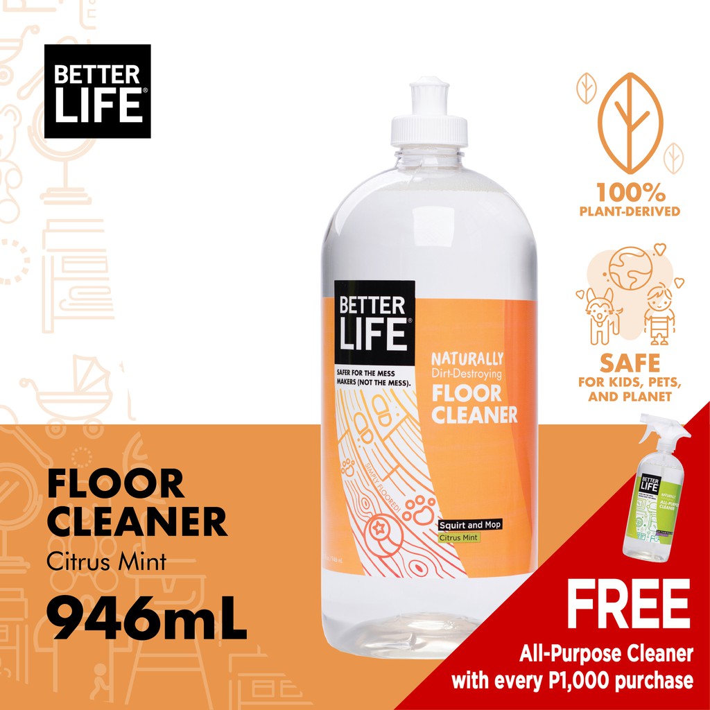 Better Life Floor Cleaner Citrus Mint, All Natural,NonToxic Shopee