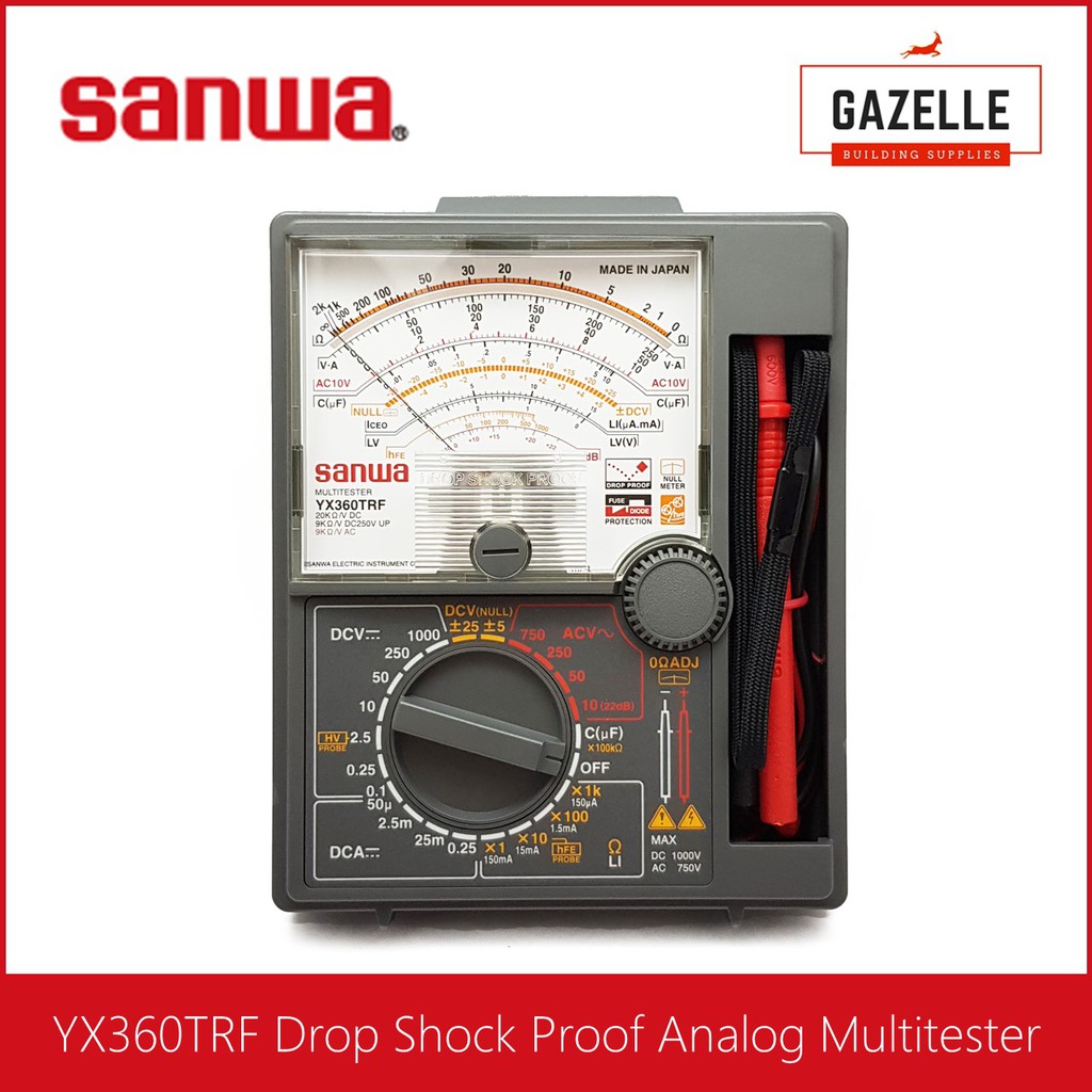 Sanwa Analog Multitester Multimeter Tester YX361TR / YX360TRF Shopee
