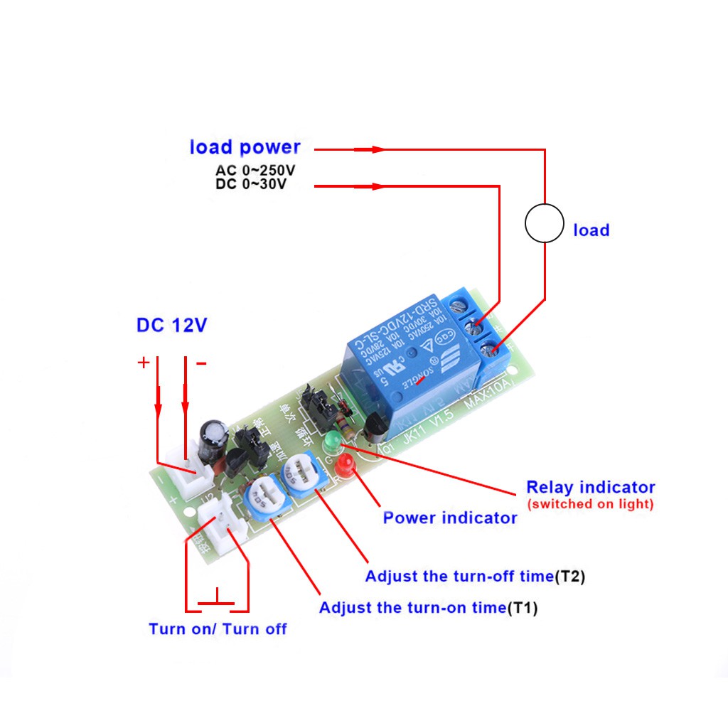 Relay Modules & Boards Delay Turn off Switch Module with Timer 12V DC